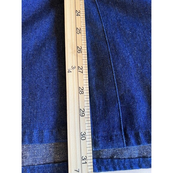 Vintage 80s Liz E. Parker Texas Blue Denim Pleated Front button-down Size Medium - Picture 6 of 10